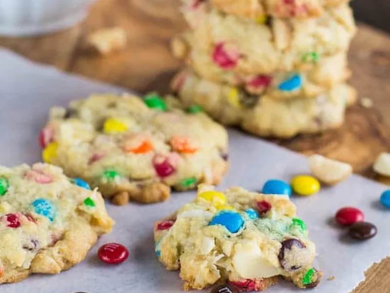 Macadamia Coconut Cookies with Chocolate Bits
