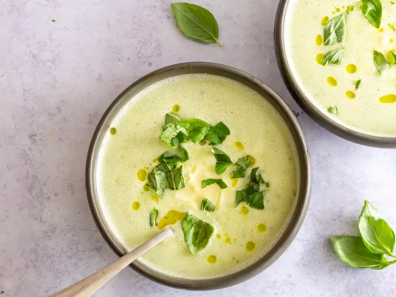 Keto Leek Zucchini Cheese Soup