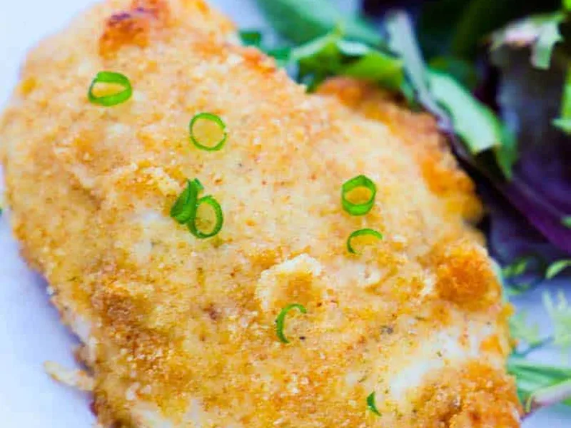 Crispy Ranch Baked Chicken Breasts with Breadcrumb Coating