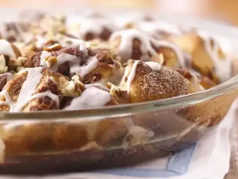 Easy Iced Cinnamon Roll Coffee Cake from Refrigerated Dough