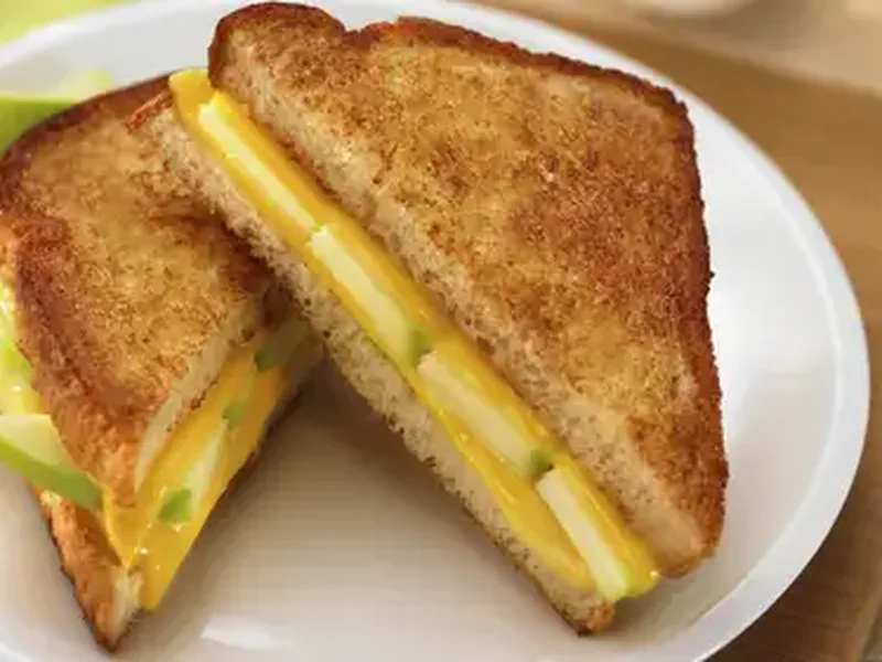 Cinnamon Apple Grilled Cheese with Sweet Butter Spread