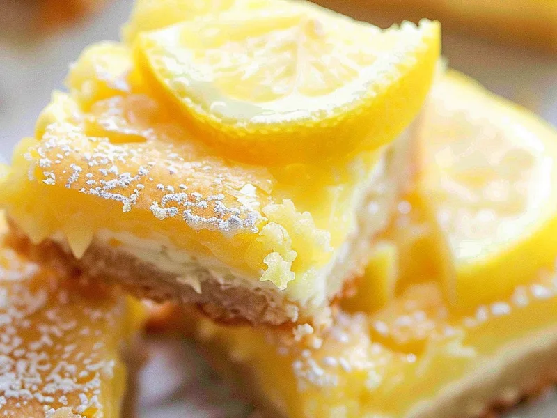 Sweet & Tart Lemon Cream Bars with Buttery Shortbread Crust