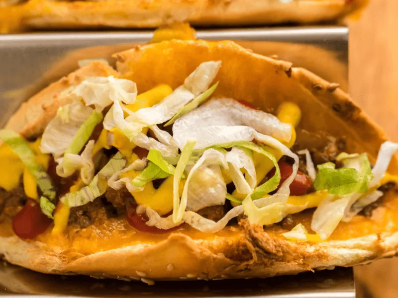 Air Fryer Taco Burgers with Ground Beef and Cheese