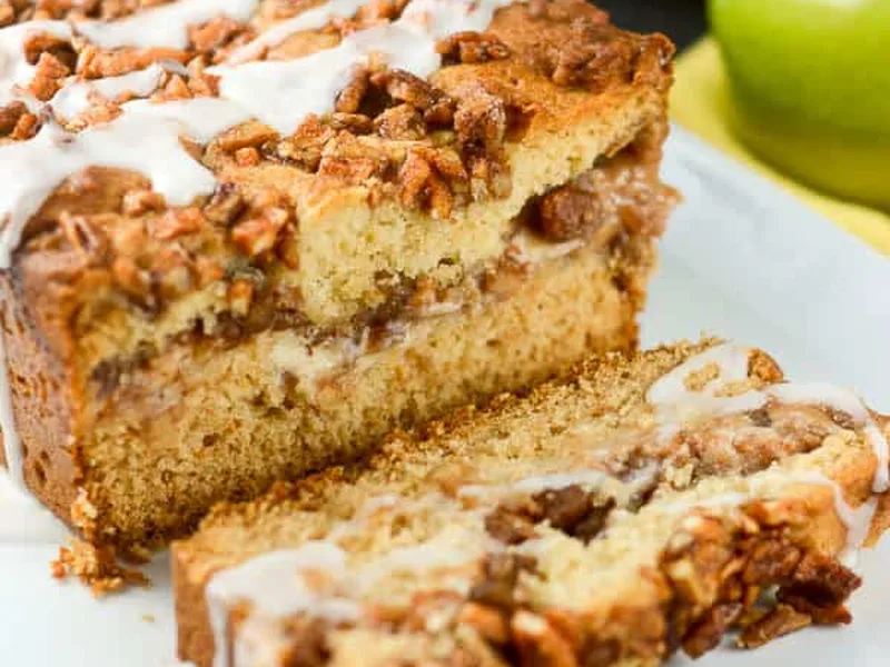 Apple Pecan Cream Cheese Loaf Cake