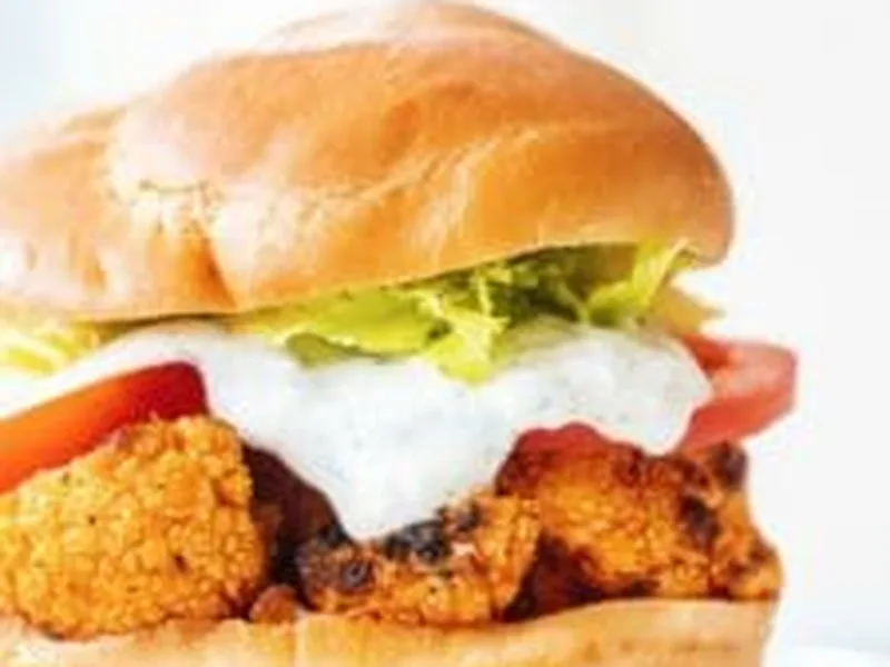 Grilled Buffalo Cauliflower Sandwich with Blue Cheese