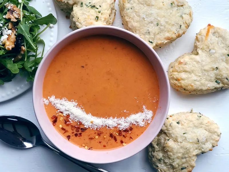 Heinen's Fondue Cheese and Chive Buttermilk Scones