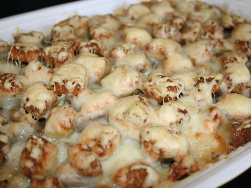 French Onion Beef Noodle Bake with Crispy Topping