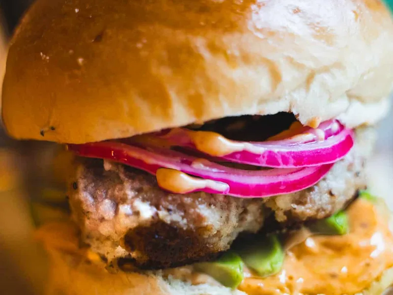 Korean Gochujang Turkey Avocado Burgers