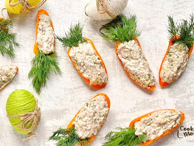 Stuffed Mini Bell Peppers with Tuna Salad