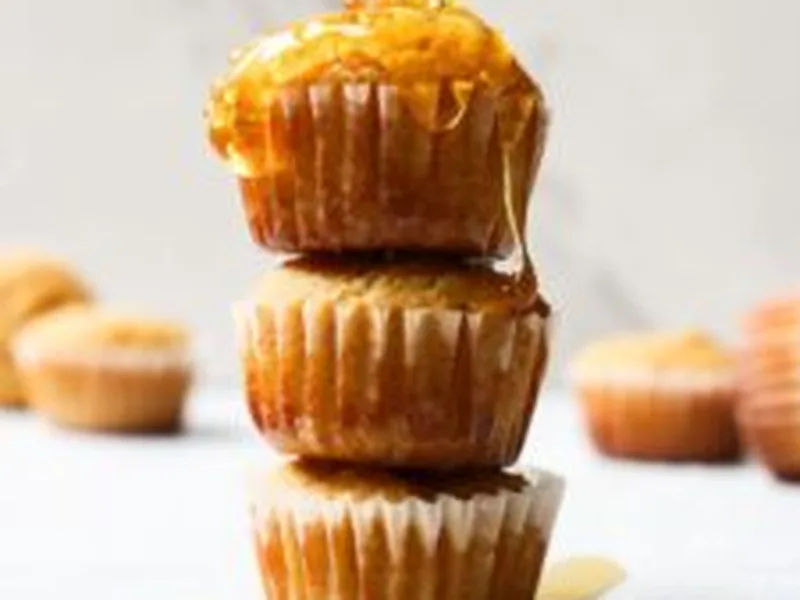 Sweet Mini Cornbread Muffins with Honey and Flaky Salt