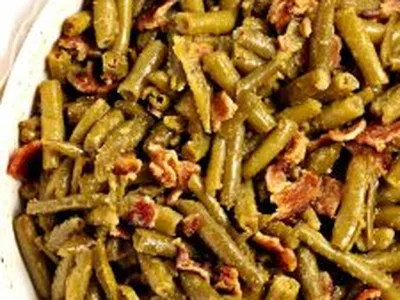Bacon Brown Sugar Green Beans with Sweet Soy Glaze