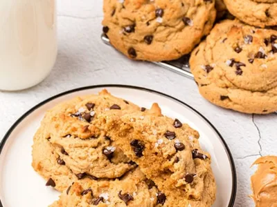 Peanut Butter Chocolate Chip Cake Mix Cookies