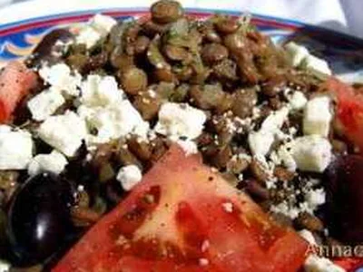 Turkish Lentil Salad with Feta and Fresh Herbs