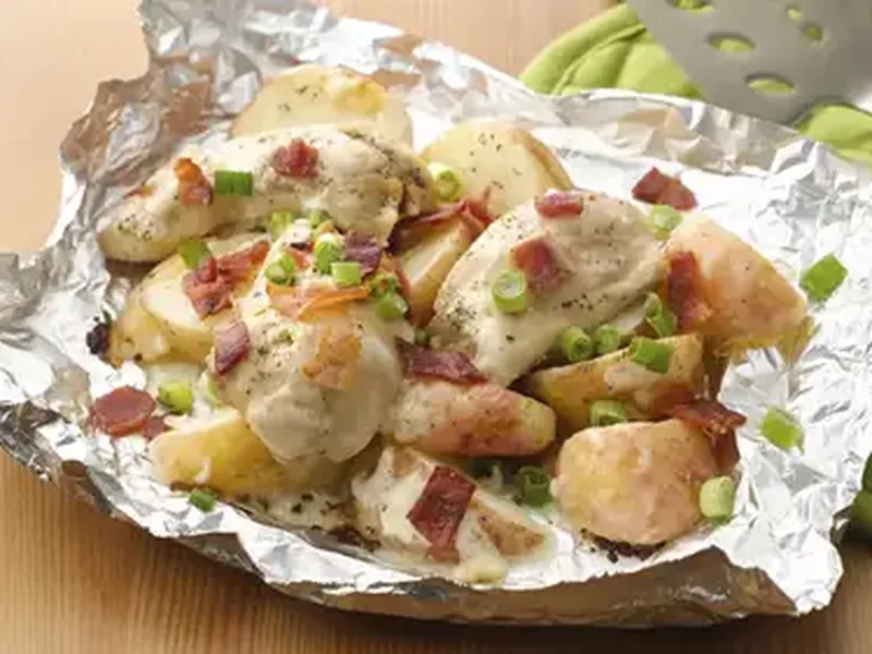 Grilled Ranch Chicken and Potato Foil Packs
