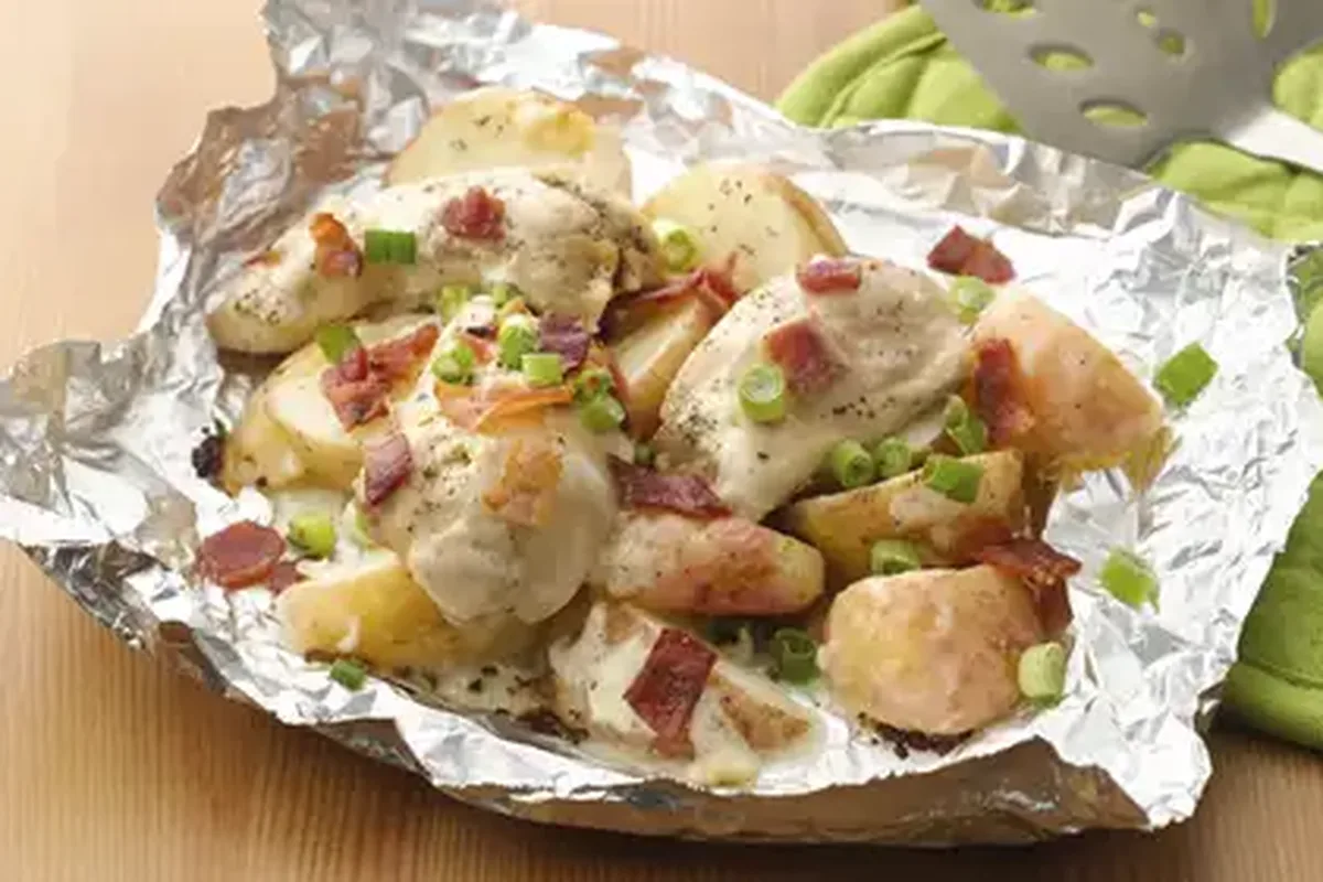 Grilled Ranch Chicken and Potato Foil Packs (1 Hr) | EasyCook