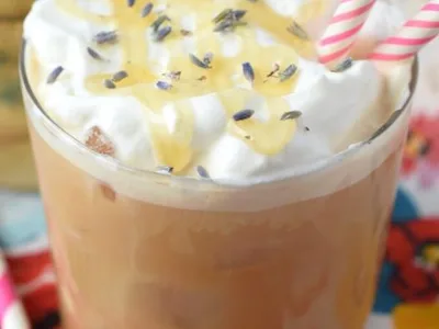 Lavender Honey Iced Latte with Cold Brew