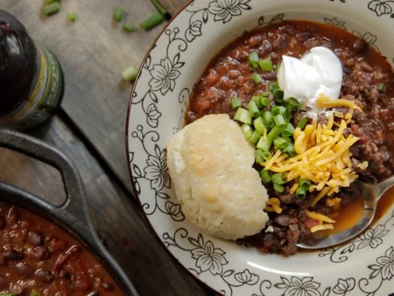 Stovetop Beef Black Bean Chili with Fire-Roasted Peppers