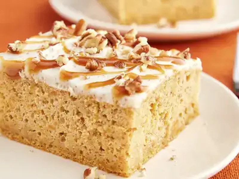 Sweet Potato Cake with Cinnamon Frosting and Pecans