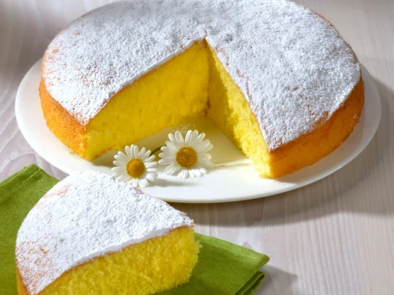 Italian Lemon Cornstarch Sponge Cake - Torta Margherita