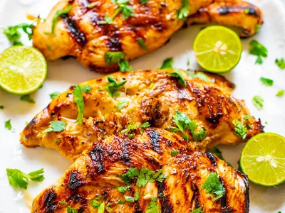 Grilled Lime Cilantro Chicken with Honey Marinade