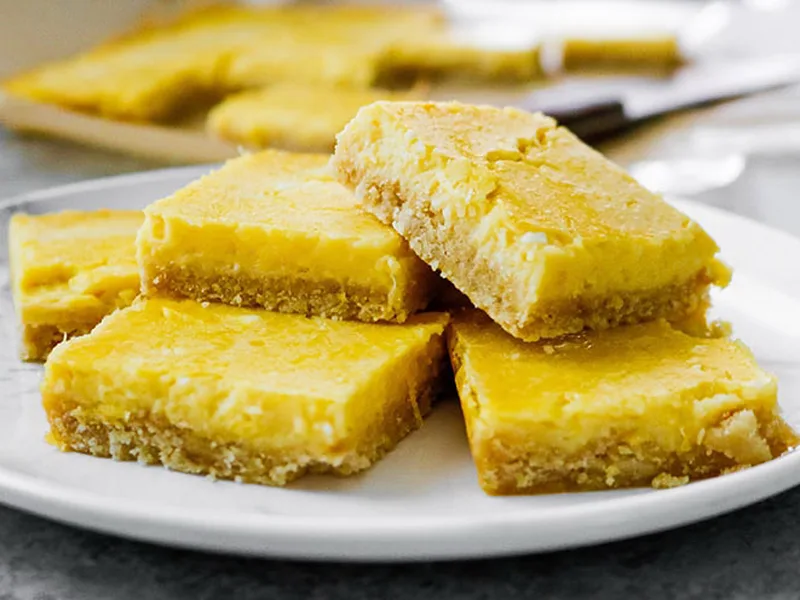 Keto Almond Flour Lemon Bars with Monk Fruit Sweetener