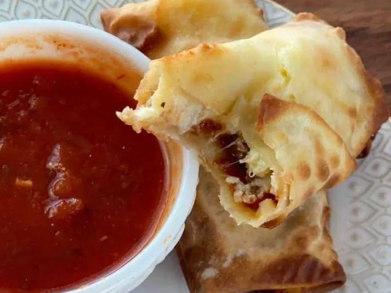 Air Fryer Lasagna Egg Rolls with Ricotta and Italian Sausage