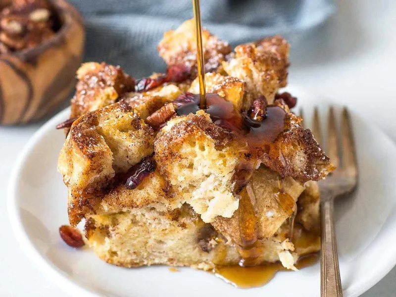 Bread Crust French Toast Casserole with Cinnamon and Vanilla