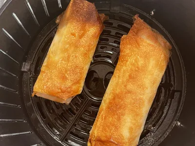 Air Fryer Spring Rolls with Edamame