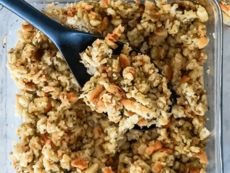 Greek-Seasoned Bread Stuffing with Pine Nuts