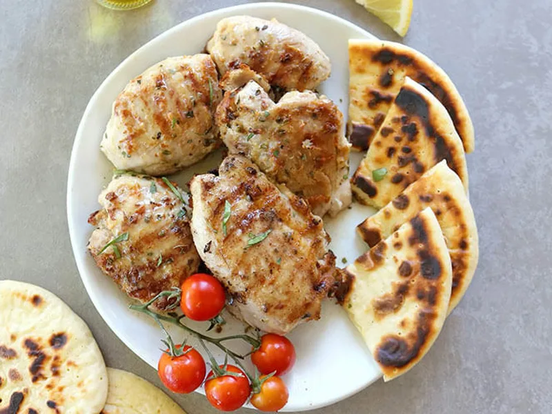 Easy Tahini-Marinated Grilled Chicken Thighs