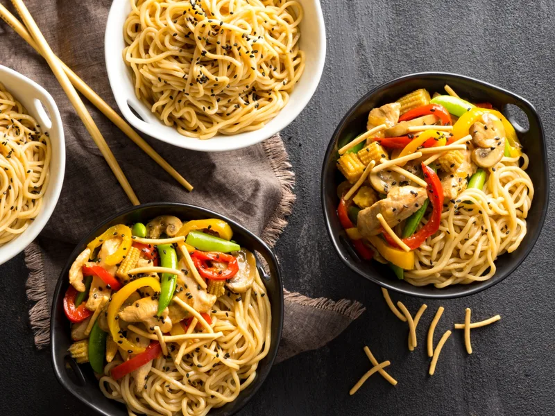 Chinese Sauteed Chicken and Vegetables with Stir-Fry Sauce