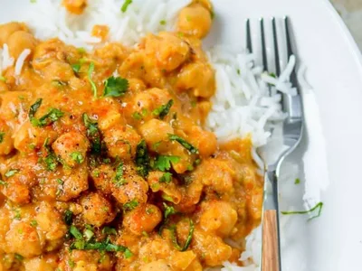 Easy Chickpea Curry with Basmati Rice