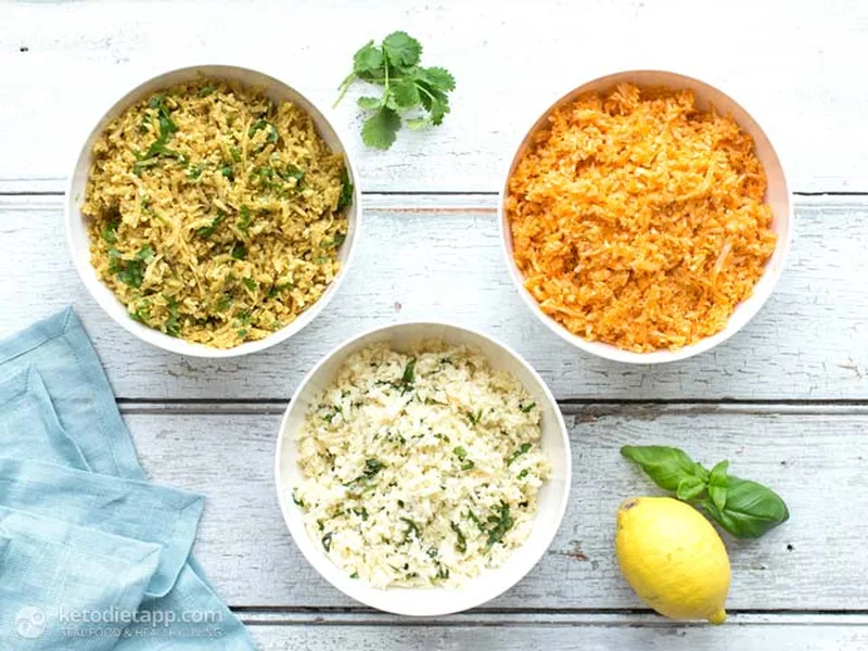 Three-Way Cauliflower Rice with Ghee & Spices