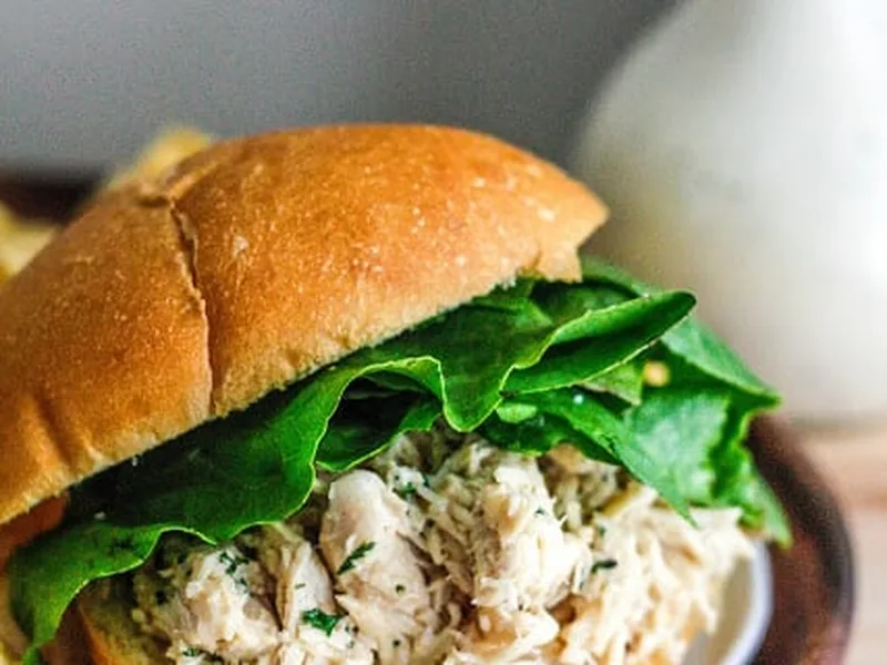 Slow Cooker Chicken Caesar Sandwiches with Parmesan