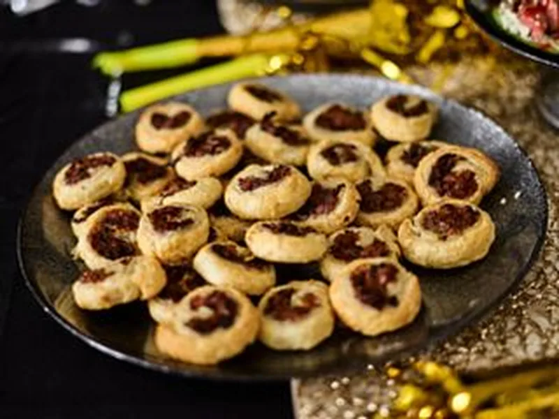 Flaky Beef and Asiago Puff Pastry Pinwheels