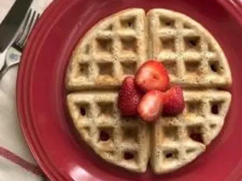 Overnight Dairy-Free Sourdough Waffles with Banana Milk