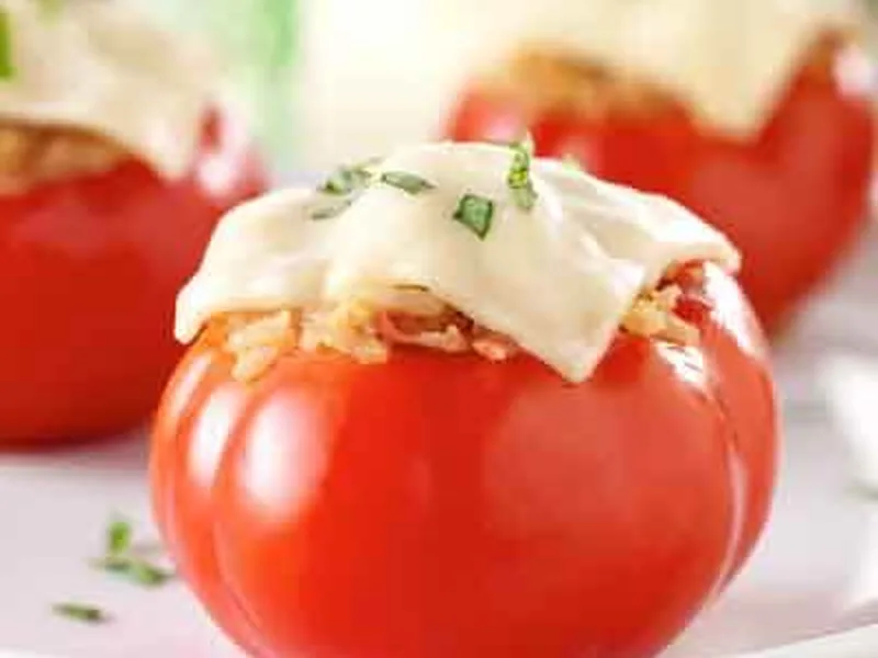 Pancetta and Risotto Stuffed Tomatoes
