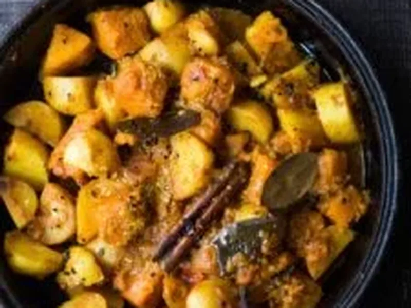Rajasthani Butternut Squash and Potato Curry with Aromatic Spices