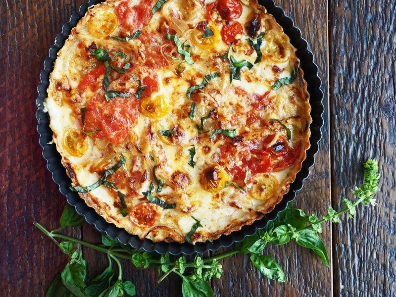 Beefsteak Tomato Tart with Caramelized Onions