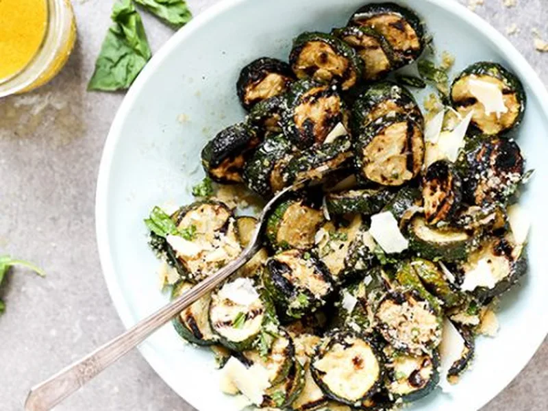 Grilled Zucchini with Browned Butter Bread Crumbs