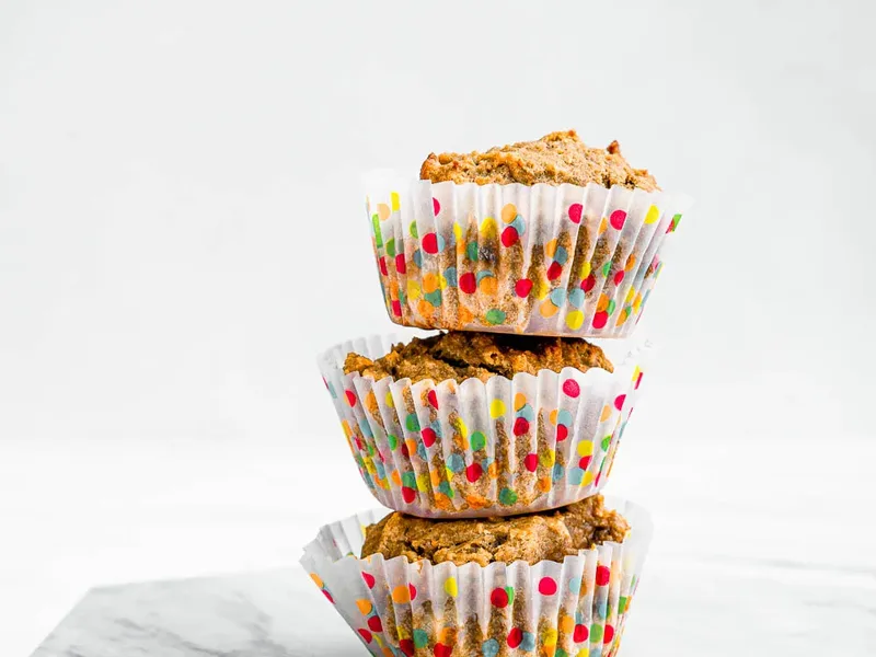 Peanut Butter Banana Muffins with Cinnamon and Almond Milk