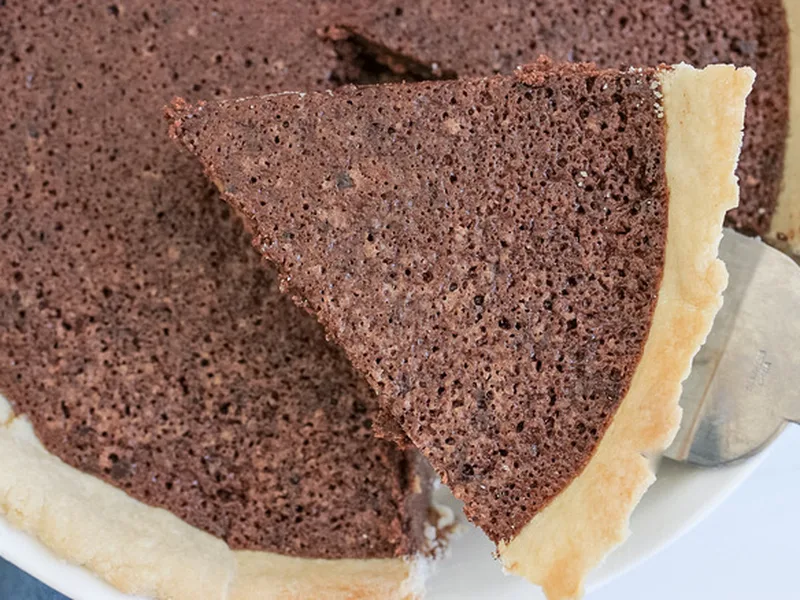 Classic Chocolate Buttermilk Pie with Cream Cheese Crust