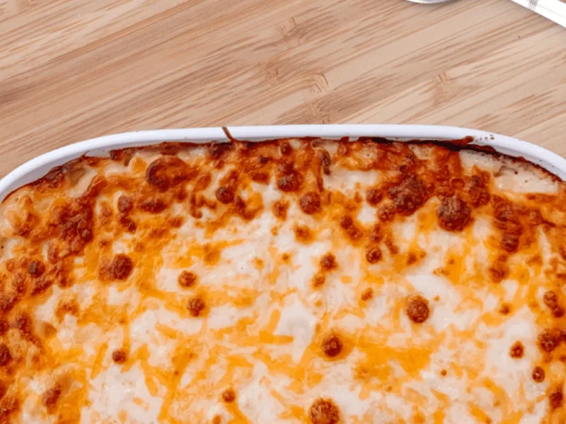 Baked Mac and Cheese with Panko Cheese Topping