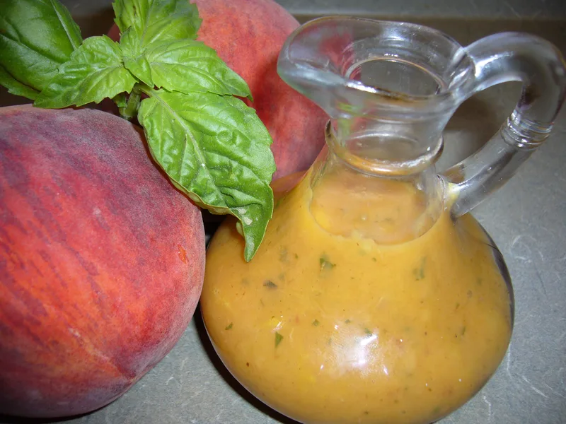 Fresh Basil Peach Vinaigrette
