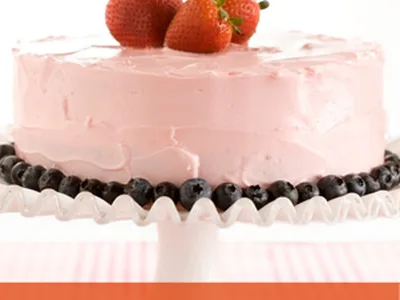 Sugar-Free Strawberry Layer Cake with Cream Cheese Frosting