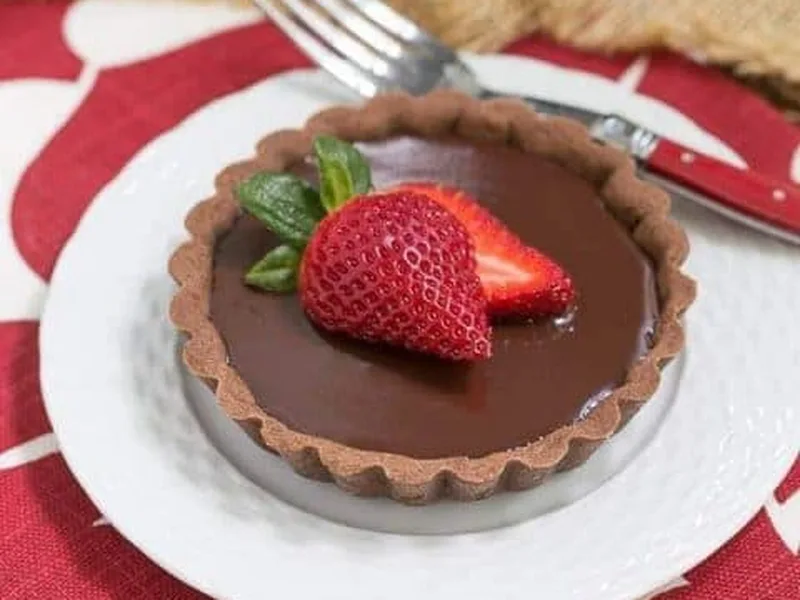 Double Chocolate Tarts with Cocoa Crust