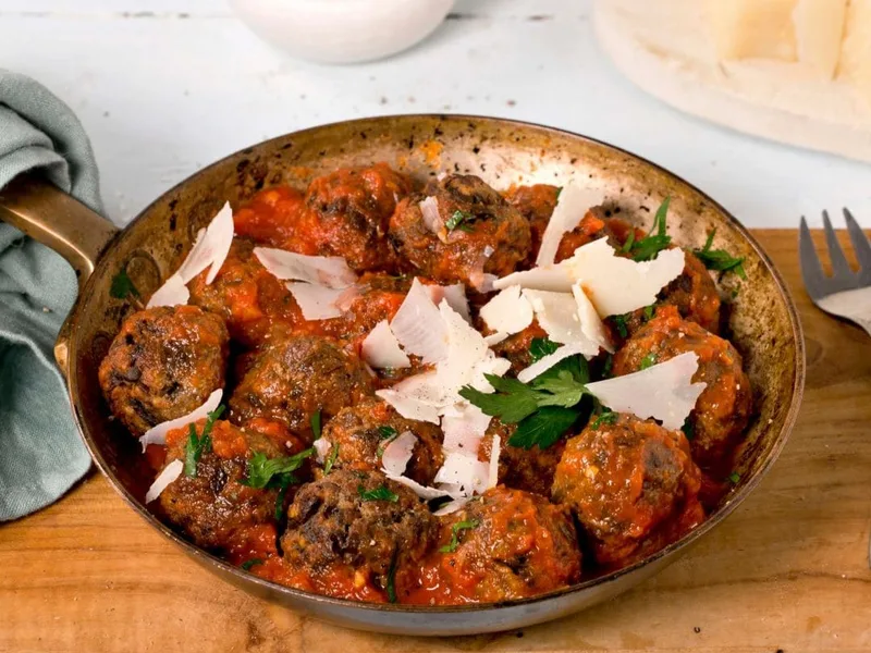 Mushroom Balls in Tomato Sauce