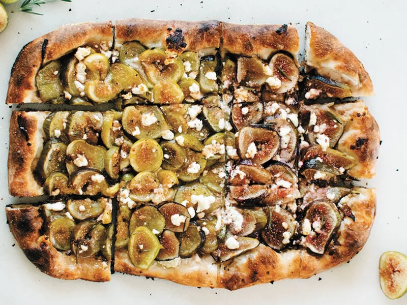 Roasted Fig Pizza With Chèvre and Caramelized Onions