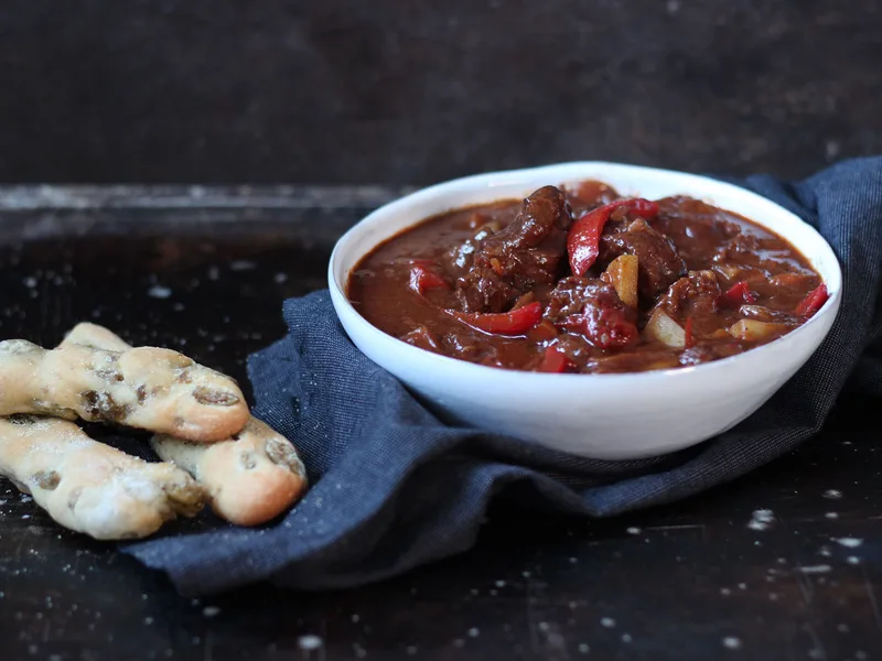 Basque Lamb Stew with Paprika and Red Peppers
