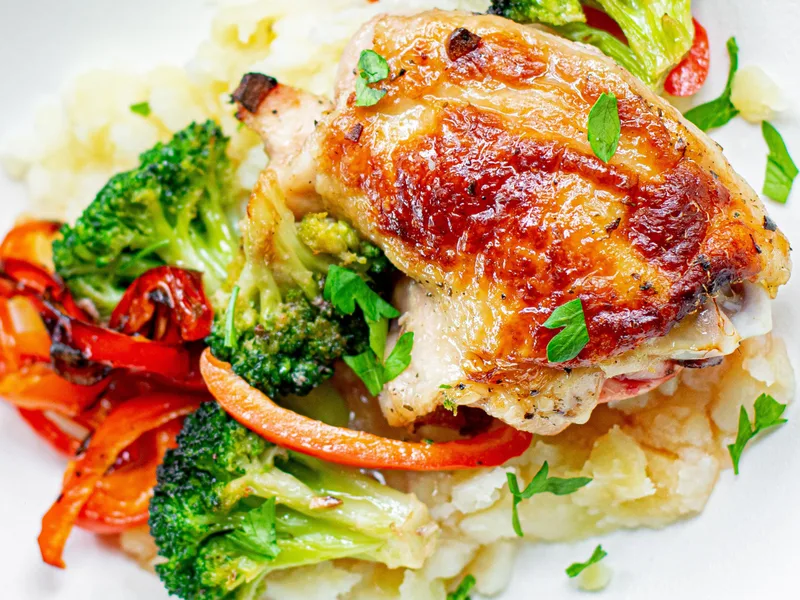 Air Fryer Honey Balsamic Glazed Chicken Thighs